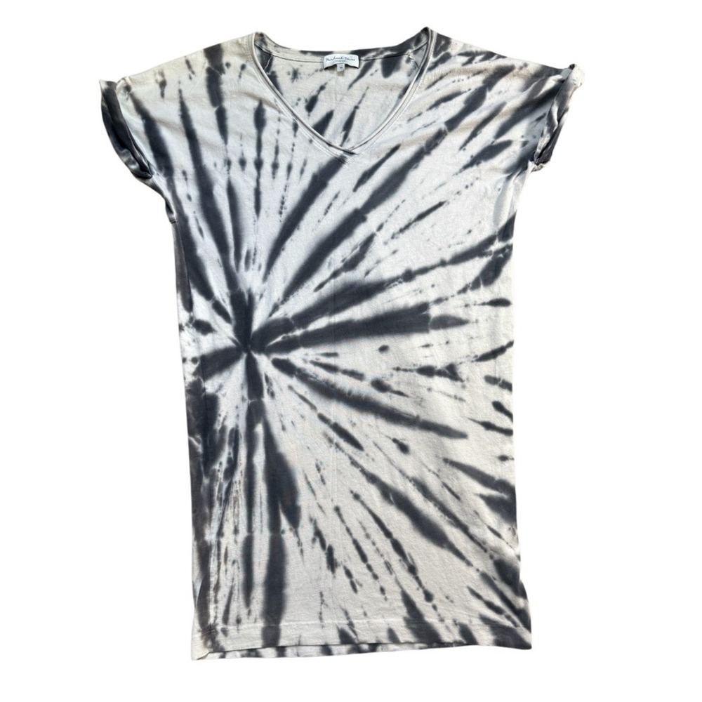 Michael Stars Gray Tie Dye T-Shirt Dress XS Modal Blend Clean Girl Minimalist